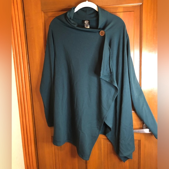Bobeau green wrap sweater size L - Picture 1 of 4